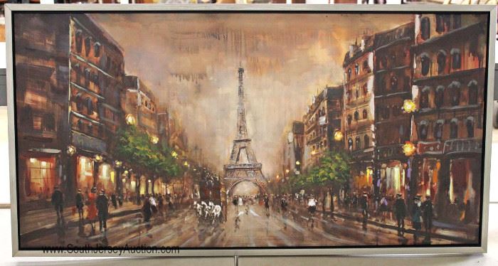 20TH Century Contemporary Oil on Canvas of Eiffel Tower Paris
Located Inside - Auction Estimate $50-$100
