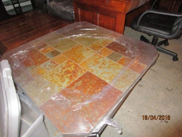coffee table with tile top 