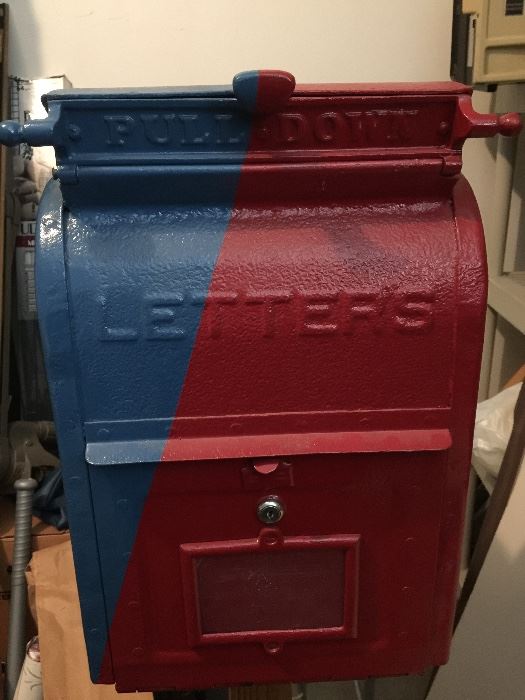 Vintage cast iron mail box