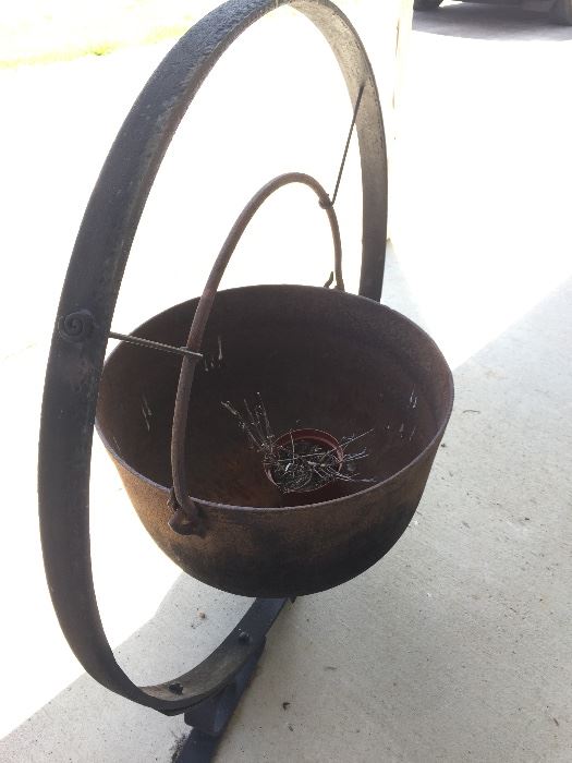Cast Iron kettle and stand