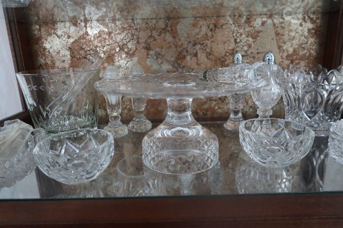 Crystal, cut glass and Waterford.