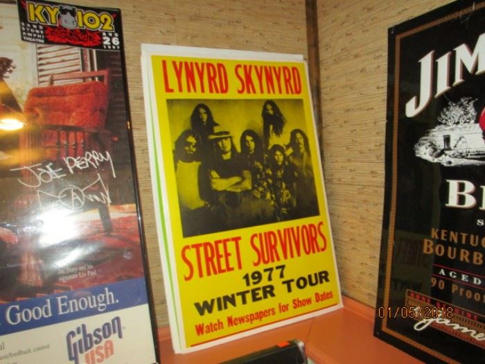 Misc posters featuring different bands