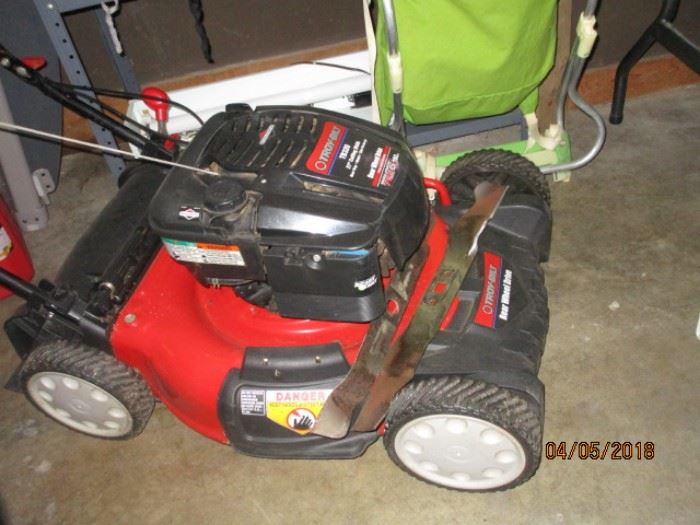 Troy Bilt lawn mower without transmission