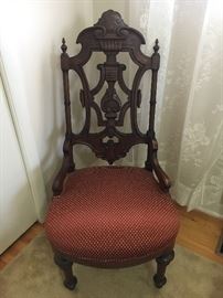 Fit for a queen--ornate antique chair.