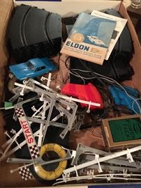 Vintage Eldon Change-Lane Chicane Race set--used and incomplete.