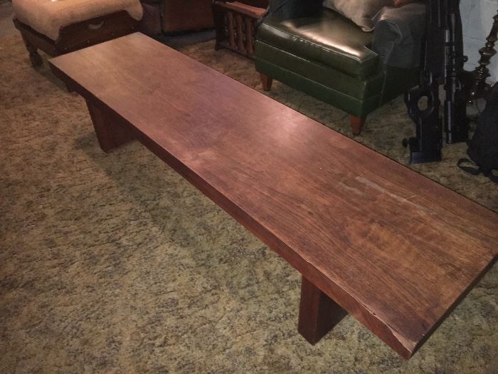 Vintage MCM 6' long coffee table.
