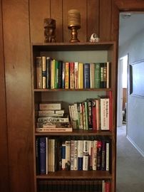 Books and bookshelves.