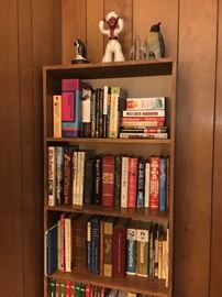 Books and bookshelves. 