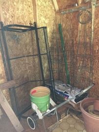 Garage and shed items--tomato cages.