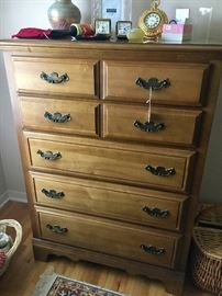 Vintage maple chest of drawers.