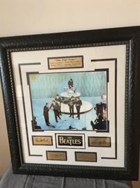 Limited edition framed Beatles "The Fab Four" print with Facsimile signatures