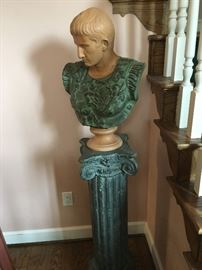 Julius Caesar bust and stand