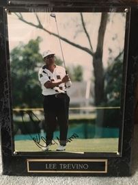 Autographed picture of Lee Trevino