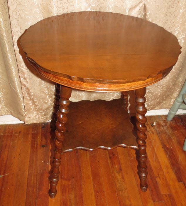 Gorgeous Antique Barley Twist Side Table