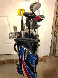 Golf Clubs and Caddy