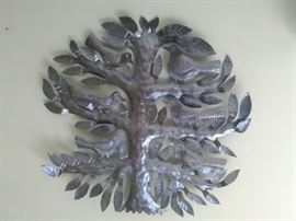 Metal partridge wall decor