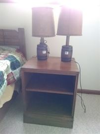 night stand and lamps