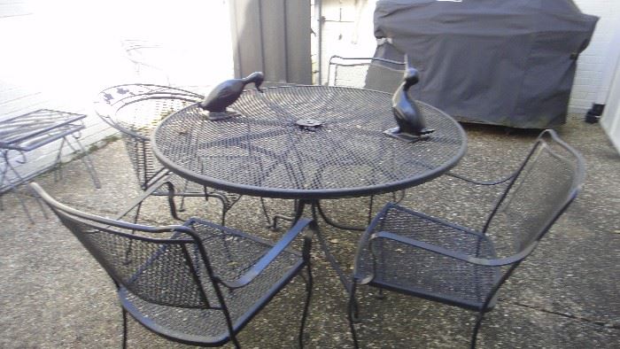 Wrought Iron patio table and chairs 