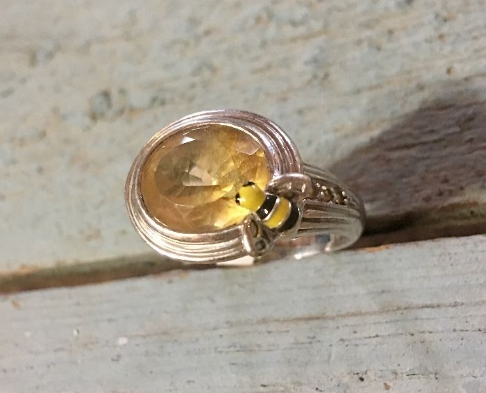 925, Size 8, Bumblebee Ring