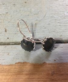 Sterling 925 Faceted Stone Earrings