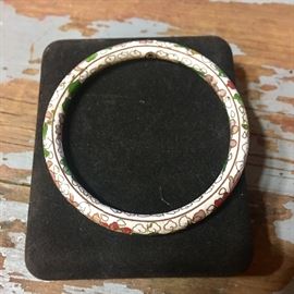 Porcelain over Copper Bangle Bracelet