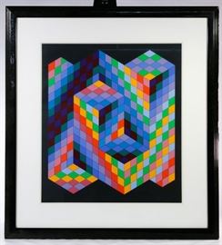 Victor Vasarely French 1906 1997 Sinkoes Serigraph