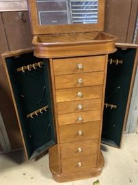 Standing large jewelry chest 