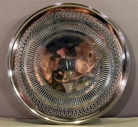 Fine Vintage James Blake Sterling 10" Reticulated Footed Tazza Dish           https://www.ctbids.com/#!/description/share/15026