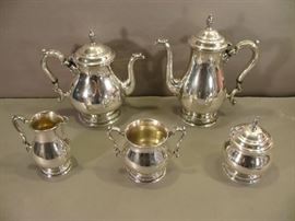 Fine Vintage International 5 piece Sterling Silver Prelude Tea/Coffee Set                  https://www.ctbids.com/#!/description/share/15123