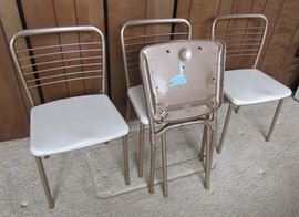 Mid Century Cosco-Canada 1955 "Fashionfold" chairs. Set of #4