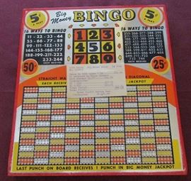 Vintage Unused 5-cent Punch Board Game