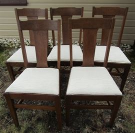 Charlotte Chair Co Set of #6 Matching Chairs. From Charlotte, Michigan 