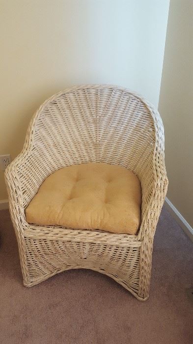 $60  Wicker chair with cushion