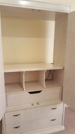 $170  White wood armoire/part of bedroom set
