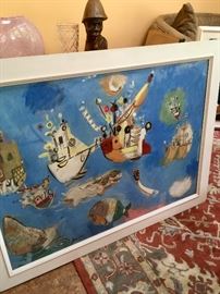 Israeli artist Nahum Gutman. ‘Port of Yafoo’ signed, goache