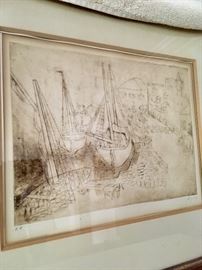 Israeli artist, Nachum Gutman. signed 