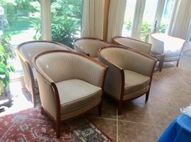 Several Bernhardt chairs 