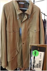 Men’s lightweight leather jacket. New.