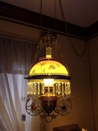 B and H signed hanging lamp