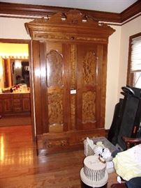 Antique Victorian knockdown large mint condition armoire.