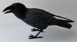 Large Jim Eppler Black Patinated Bronze Raven Animalier Bird Sculpture