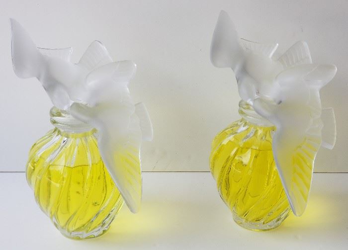 Post-1948 Lalique France French Art Glass Store Display Oversize Display Bottles from a Collection of Period Pre-1948 R. Lalique Sold as Multiple Lots from a Private Home.