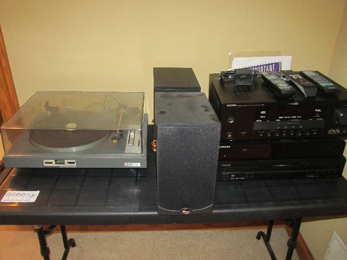 BIC Turntable with receiver and Blu-Ray player