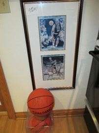 Barkley and Robinson signed photos and basketballs
