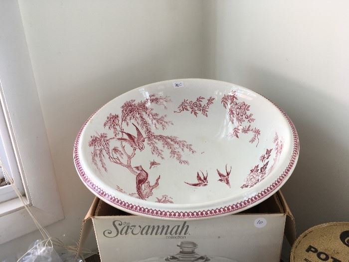 large antique china bowl