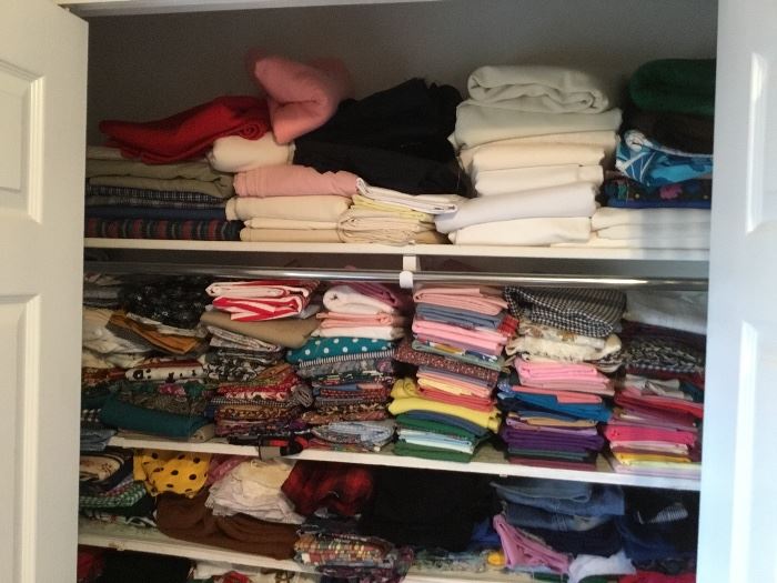 This house has tons of material - if you like to sew or do crafts - this is the place for you!  Closet full plus more!