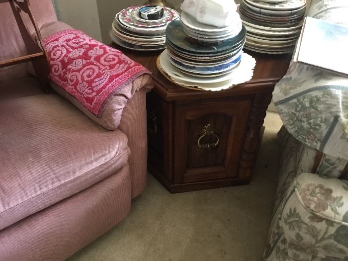 Two (2) end tables like this one. Lots of china too!