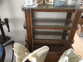 Vintage sewing machine drawer display self - glass inserts