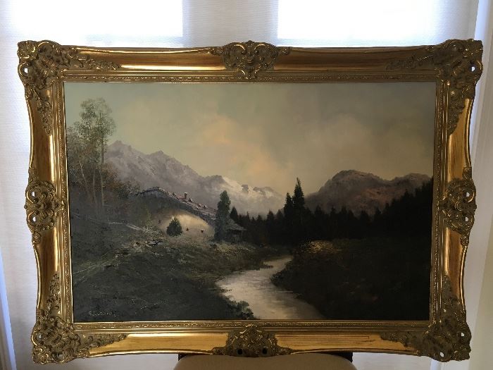 Signed oil painting.