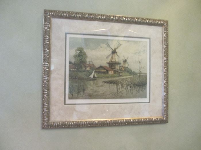 Windmill lithograph.